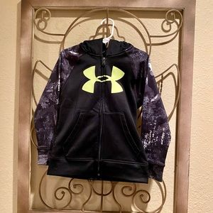 Under Armour Zip Hoodie Jacket. Size 5. Black.